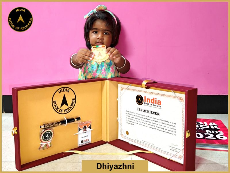 Image of Dhiyazhni with IBR Achiever Certificate.