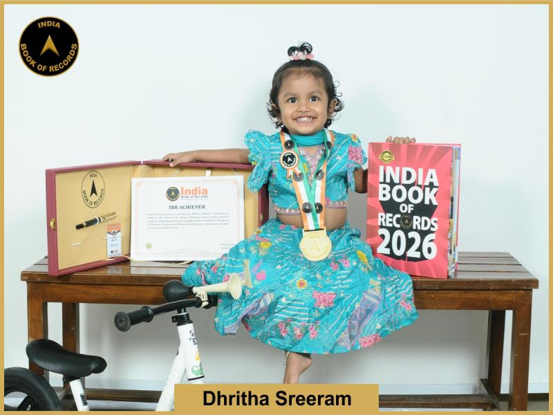 Image of Dhritha Sreeram with IBR Achiever Certificate.