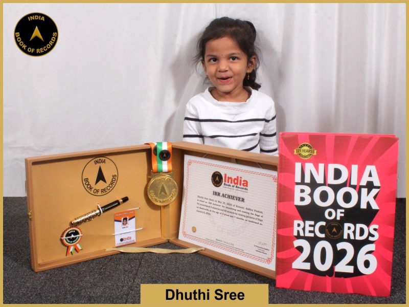 Image of Dhuthi Sree with IBR Achiever certificate.