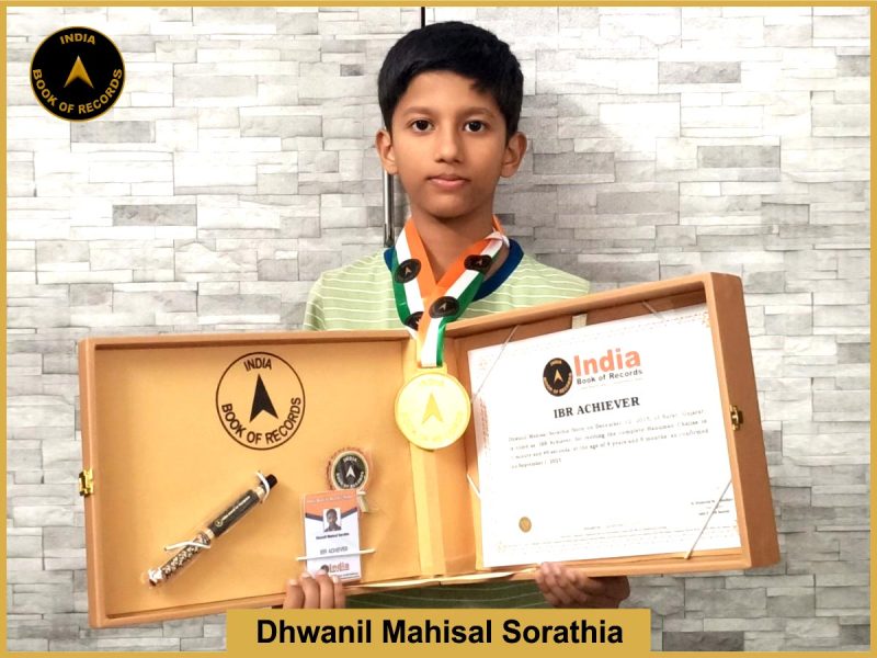 Dhwanil Mahisal Sorathia - IBR Achiever
