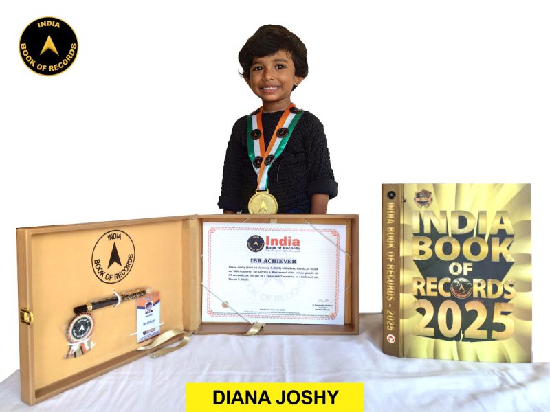 Diana Joshy - IBR Achiever - India Book of Records