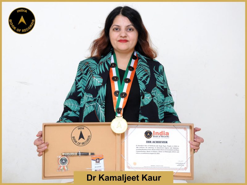 Dr Kamaljeet Kaur IBR Achiever