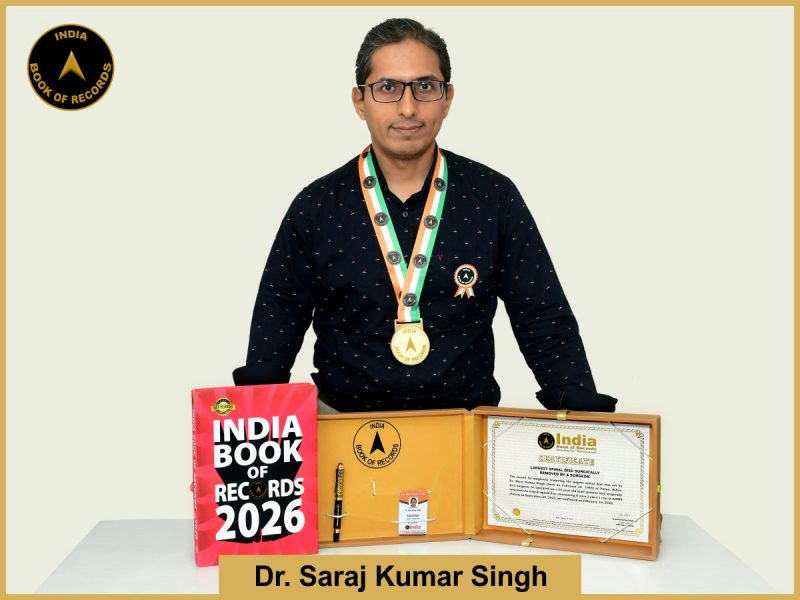 Image of Dr. Saraj Kumar Singh Largest spinal disc surgically removed by a surgeon