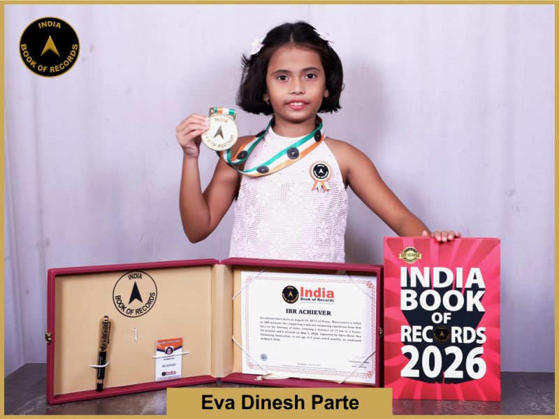 Image of Eva Dinesh Parte with IBR Achiever Certificate.