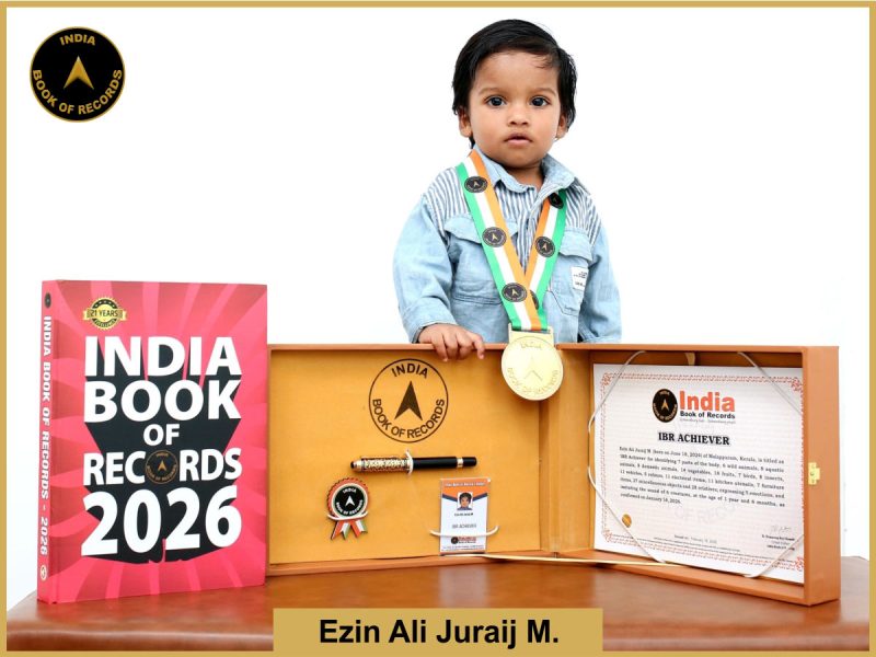 Image of Ezin Ali Juraij M. with IBR Achiever certificate.