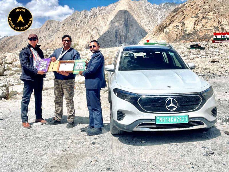 FIRST ELECTRIC CAR TO REACH INDIA'S NORTHERNMOST POINT OPEN TO CIVILIANS