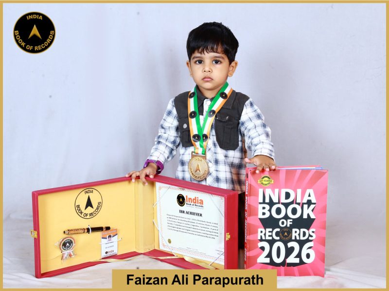 Image of Faizan Ali Parapurath with IBR certifcate.
