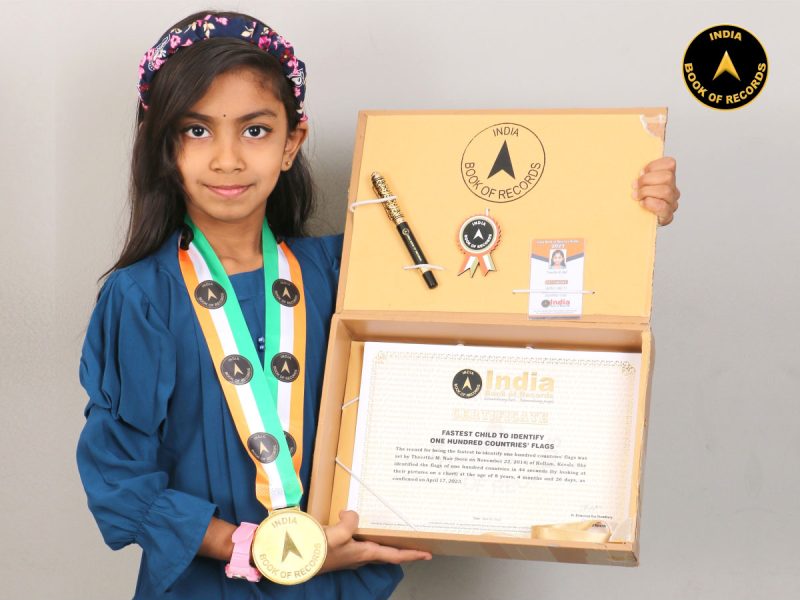 Fastest child to identify one hundred countries’ flags