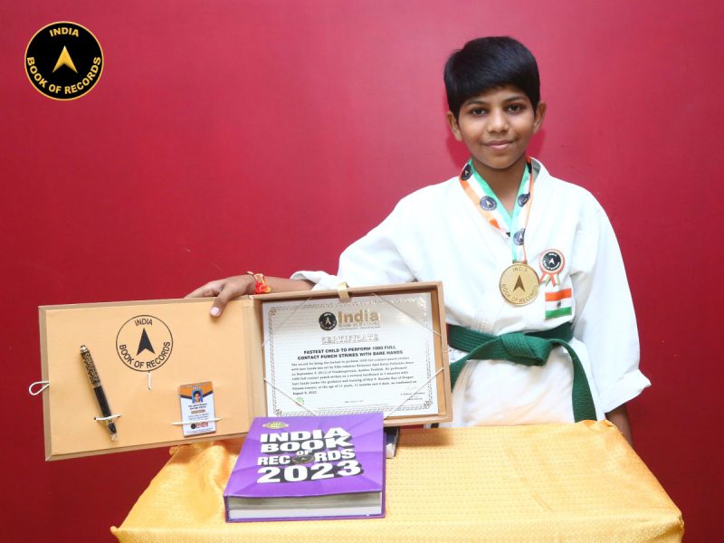 Fastest child to perform 1000 full contact punch strikes with bare hands