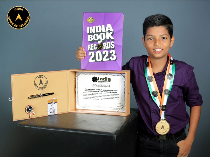 Fastest child to solve a 3x3 Rubik’s Cube while moving non-stop on inline skates
