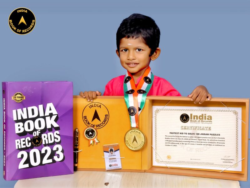 Fastest kid to solve 100 jigsaw puzzles