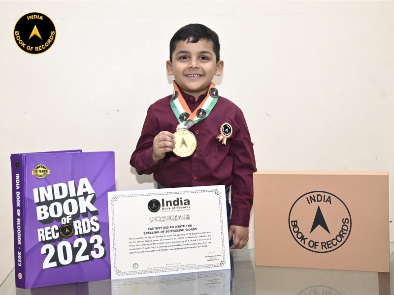 Fastest kid to write the spelling of 50 English words