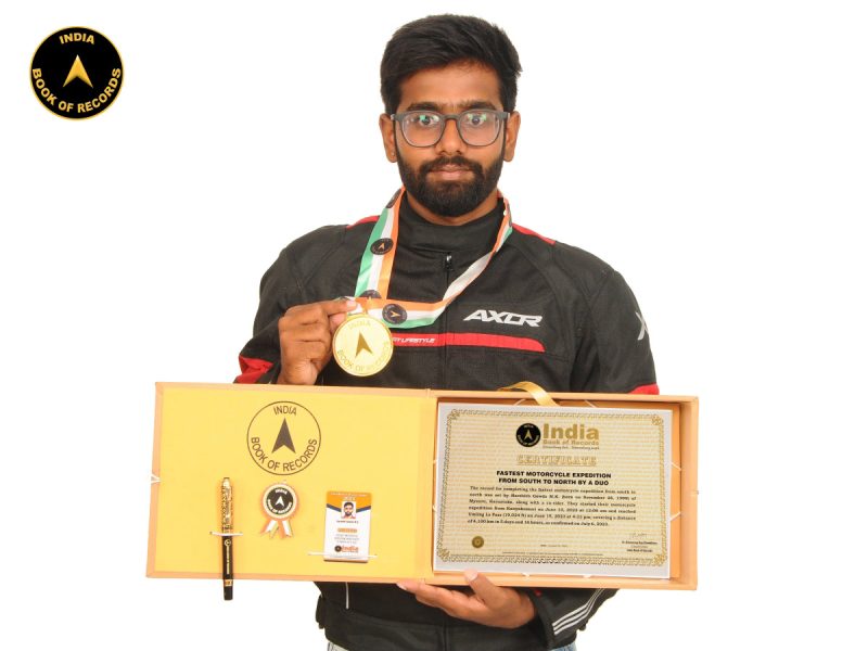 Fastest motorcycle expedition from south to north by a duo