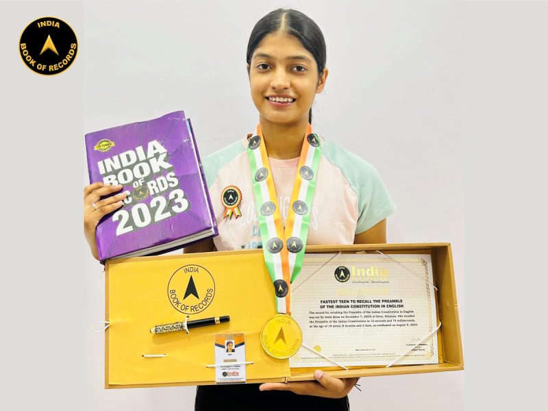 Fastest teen to recall the Preamble of the Indian Constitution in English