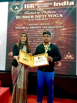 Fastest to Perform Rubber Neti Yoga by an Individual