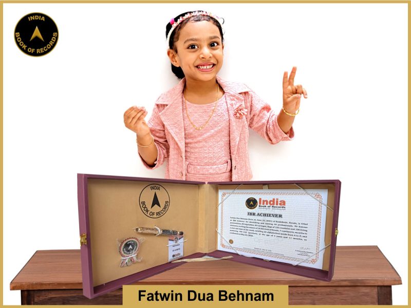Image of Fatwin Dua Behnam with IBR certificate.