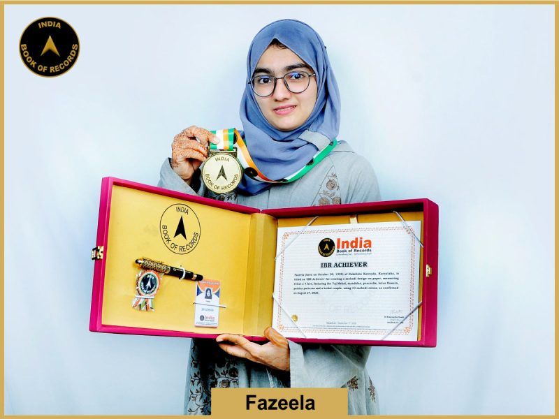 Pic of Fazeela with IBR Achiever Certificate.