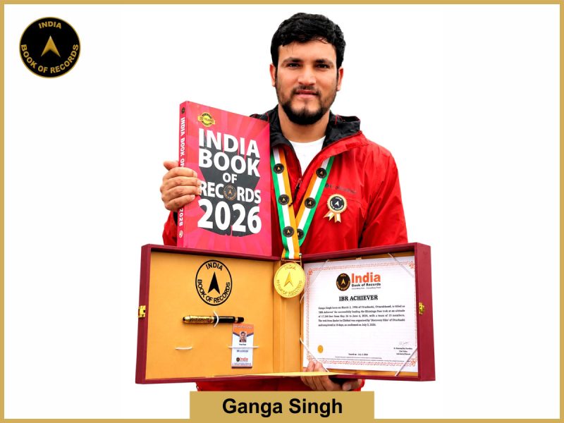 Image of Ganga Singh with IBR Achiever Certificate.