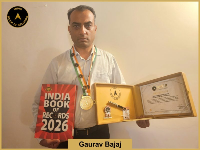 Image of Gaurav Bajaj, Maximum boarding passes collected by an individual