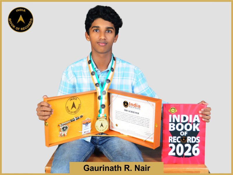 Image of Gaurinath R. Nair with IBR certificate.
