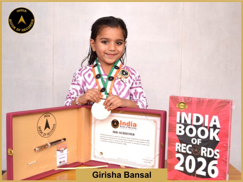 Image of Girisha Bansal with IBR certificate.