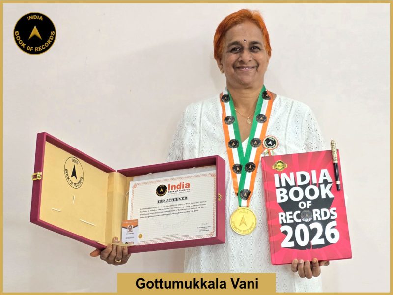 Image of Gottumukkala Vani with IBR Achiever certificate.