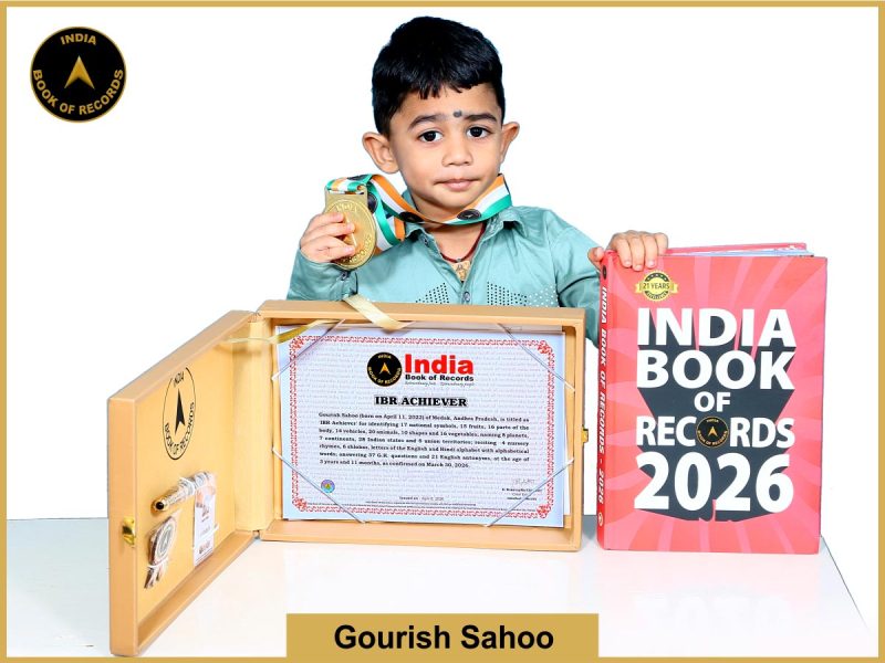 Image of Gourish Sahoo with IBR Achiever certificate.