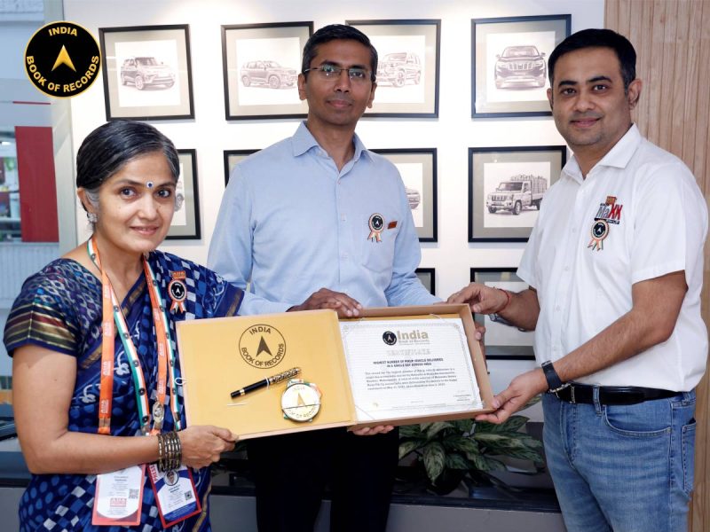 HIGHEST NUMBER OF PICKUP VEHICLE DELIVERIES IN A SINGLE DAY ACROSS INDIA