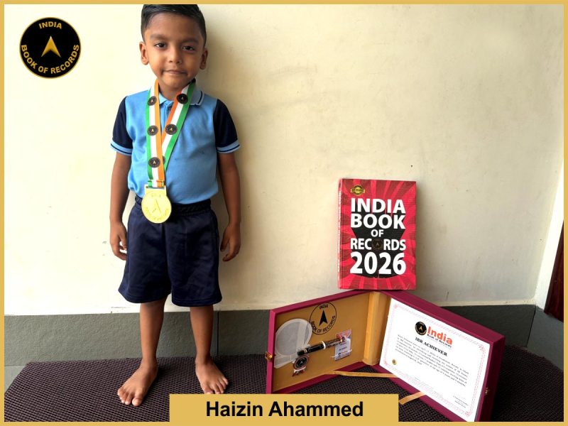 Pic of Haizin Ahammed with IBR Achiever Certificate.