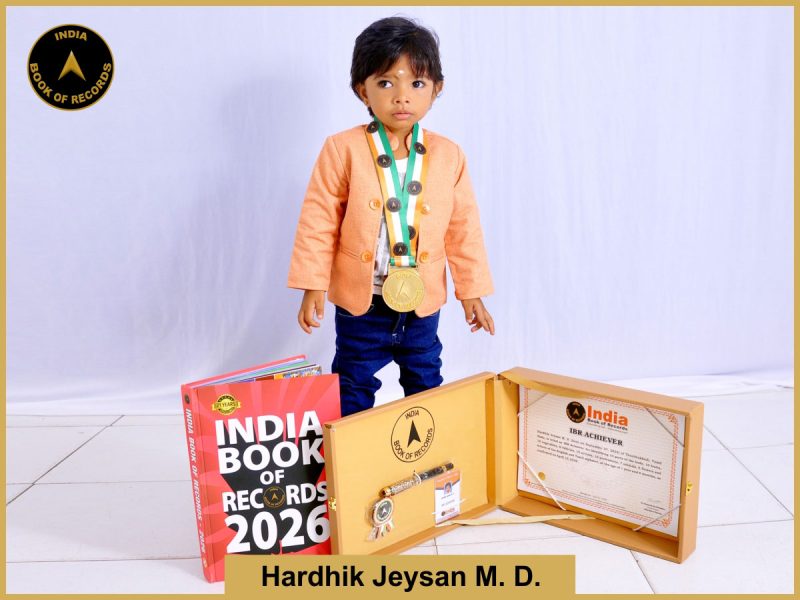 Image of Hardhik Jeysan M. D. with IBR Achiever certificate.