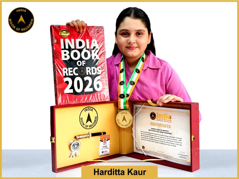 Image of Harditta Kaur, Fastest child to identify the flags of all Asian countries.