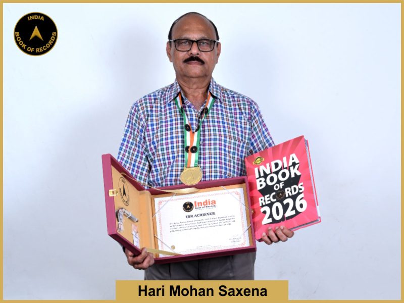 Image of Hari Mohan Saxena with IBR Achiever certificate.