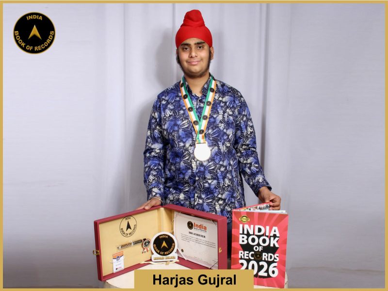 Image of Harjas Gujral with IBr certificate .