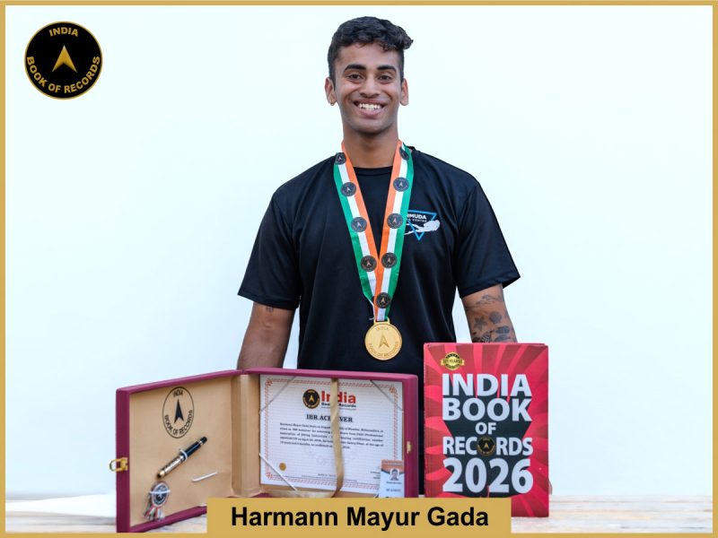 Image of Harmann Mayur Gada with IBR certificate .