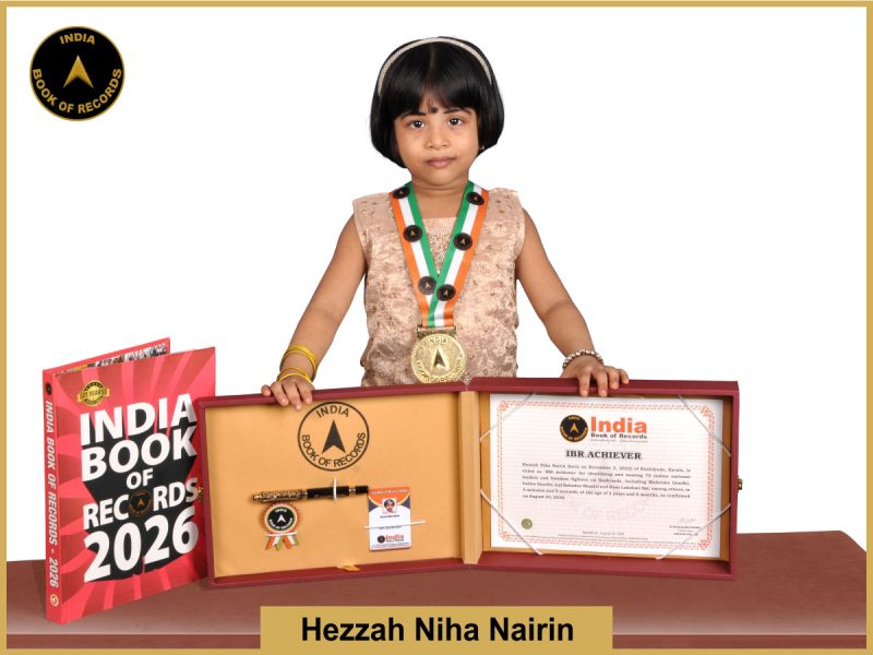 Pic of Hezzah Niha Nairin with IBR Achiever Certificate.