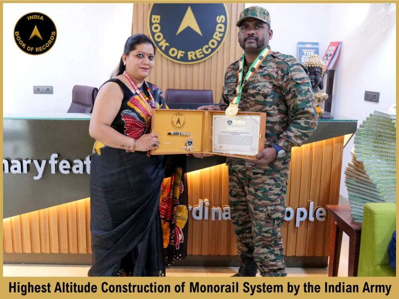 Highest Altitude Construction of Monorail System by the Indian Army