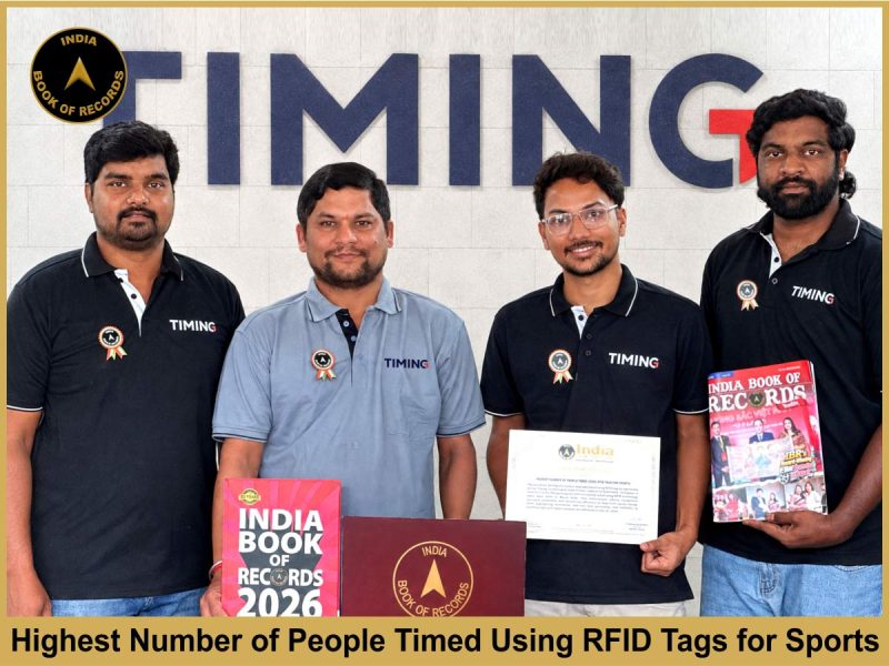 Highest Number of People Timed Using RFID Tags for Sports.