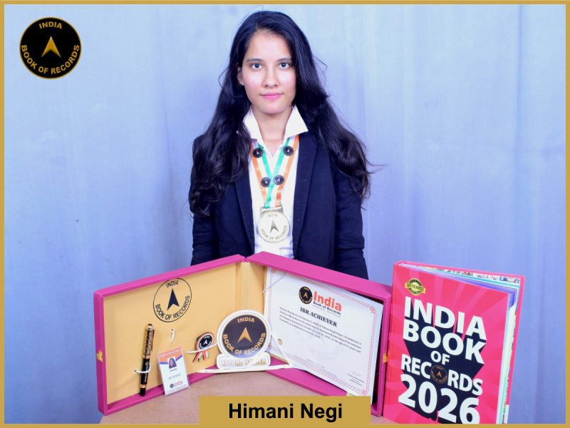 Image of Himani Negi with IBR Achiever Certificate.