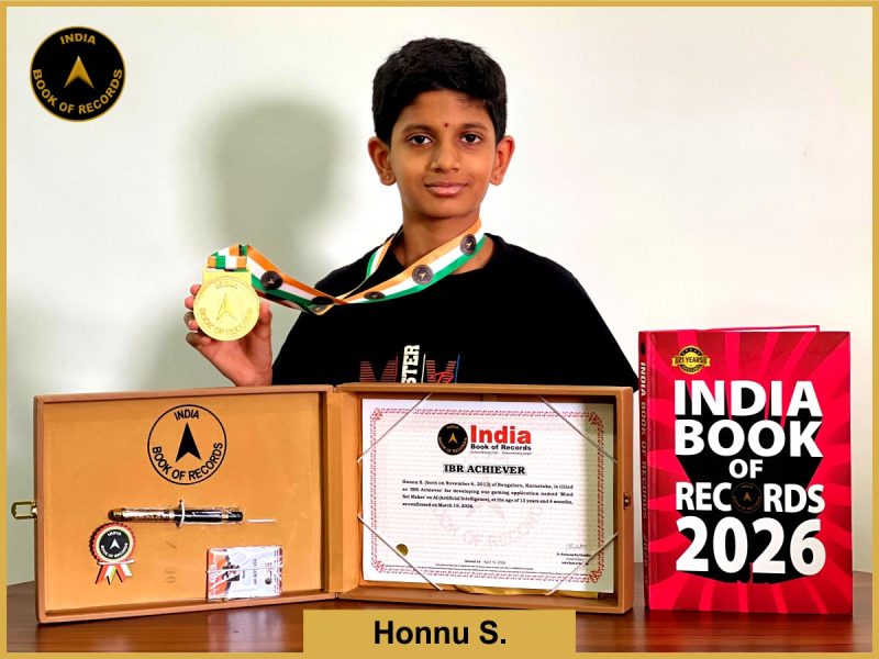 Image of Honnu S. with IBR Achiever Certificate.