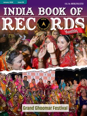 India Book of Records Monthly Magazine January 2026 cover in english.