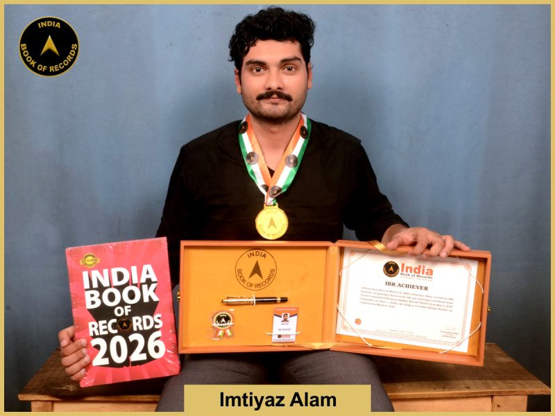 Image of Imtiyaz Alam with IBR Achiever certificate.