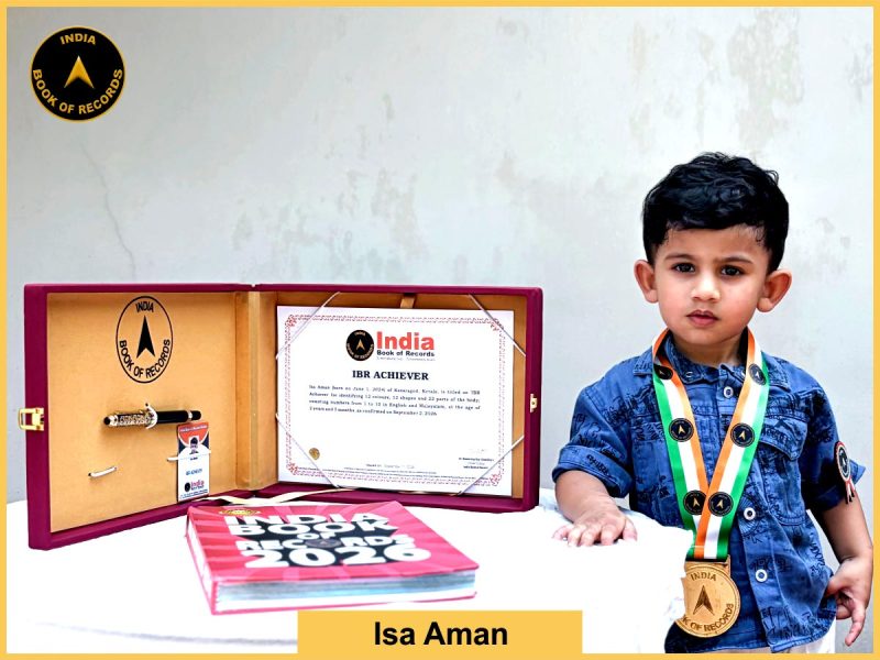 Image of Isa Aman with IBR Achiever Certificate.