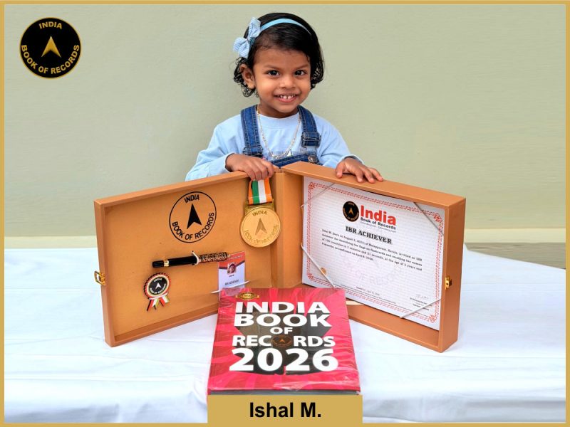 Pic of Ishal M. with IBR Achiever certificate.
