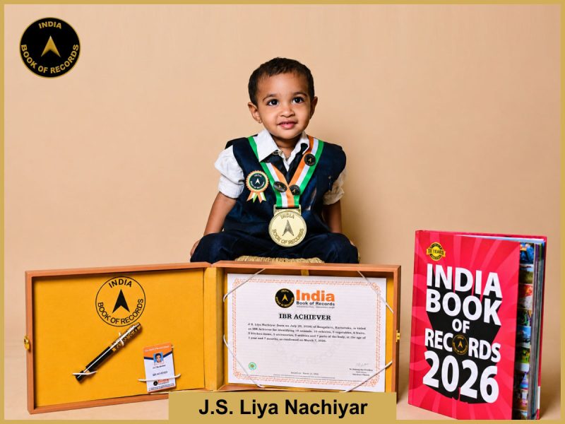 Image of J.S. Liya Nachiyar with IBR Achiever certificate.