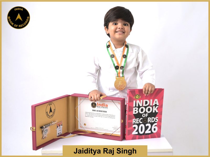 Image of Jaiditya Raj Singh with IBR Achiever Certificate.