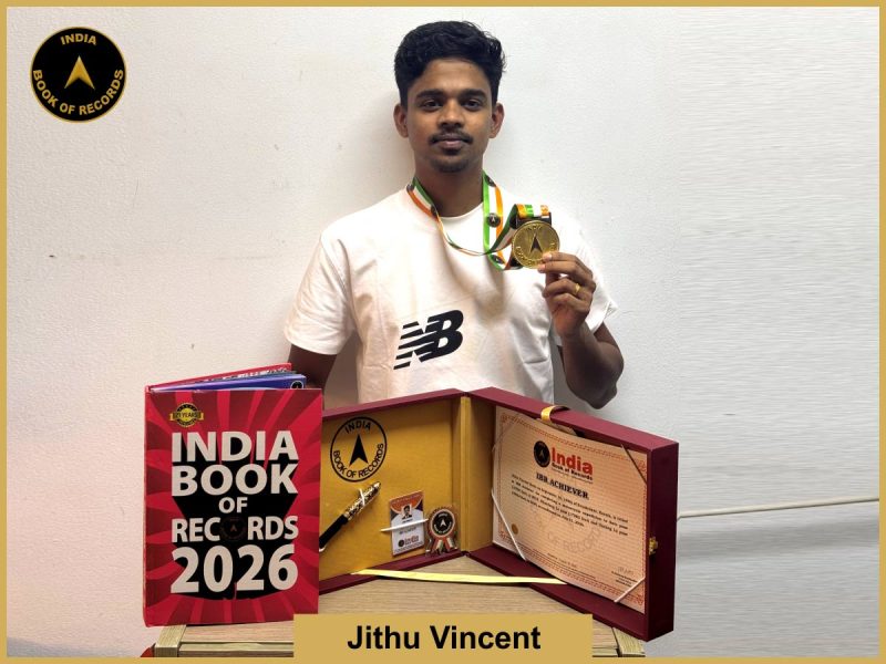 Pic of Jithu Vincent with IBR Achiever Certificate.