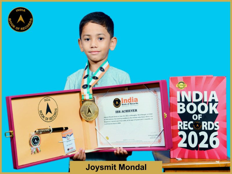 Pic of Joysmit Mondal with IBR Achiever Certificate.