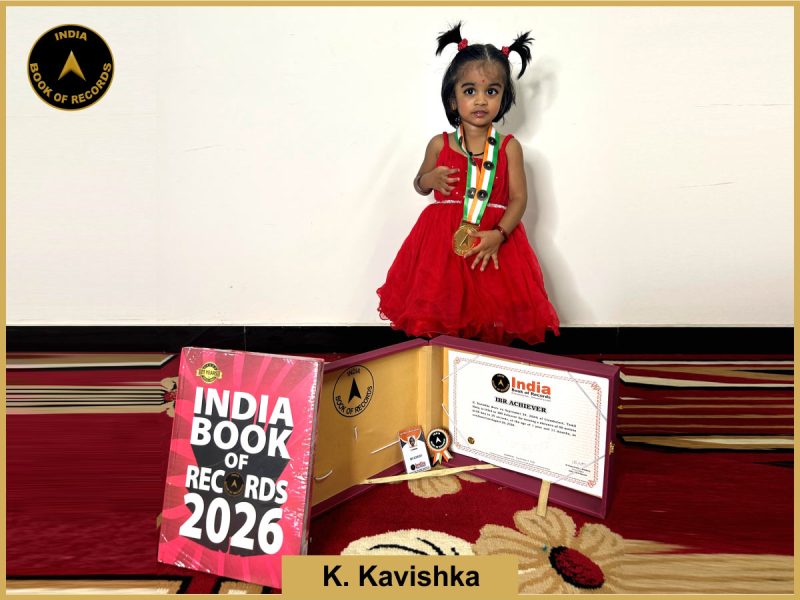 Pic of K. Kavishka with IBR Achiever Certificate.