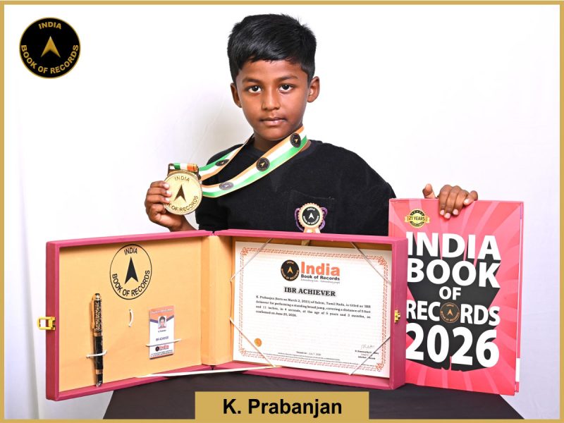 Image of K. Prabanjan with IBR Achiever Certificate.