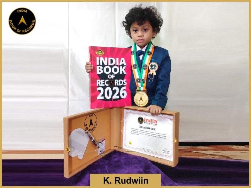 Image of K. Rudwiin with IBR Achiever certificate